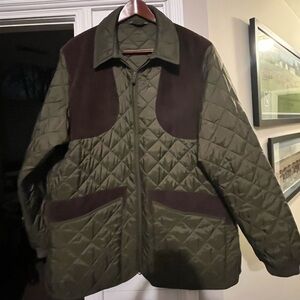 Barbour Keeperware Jacket size XL Quilted Shooting Olive